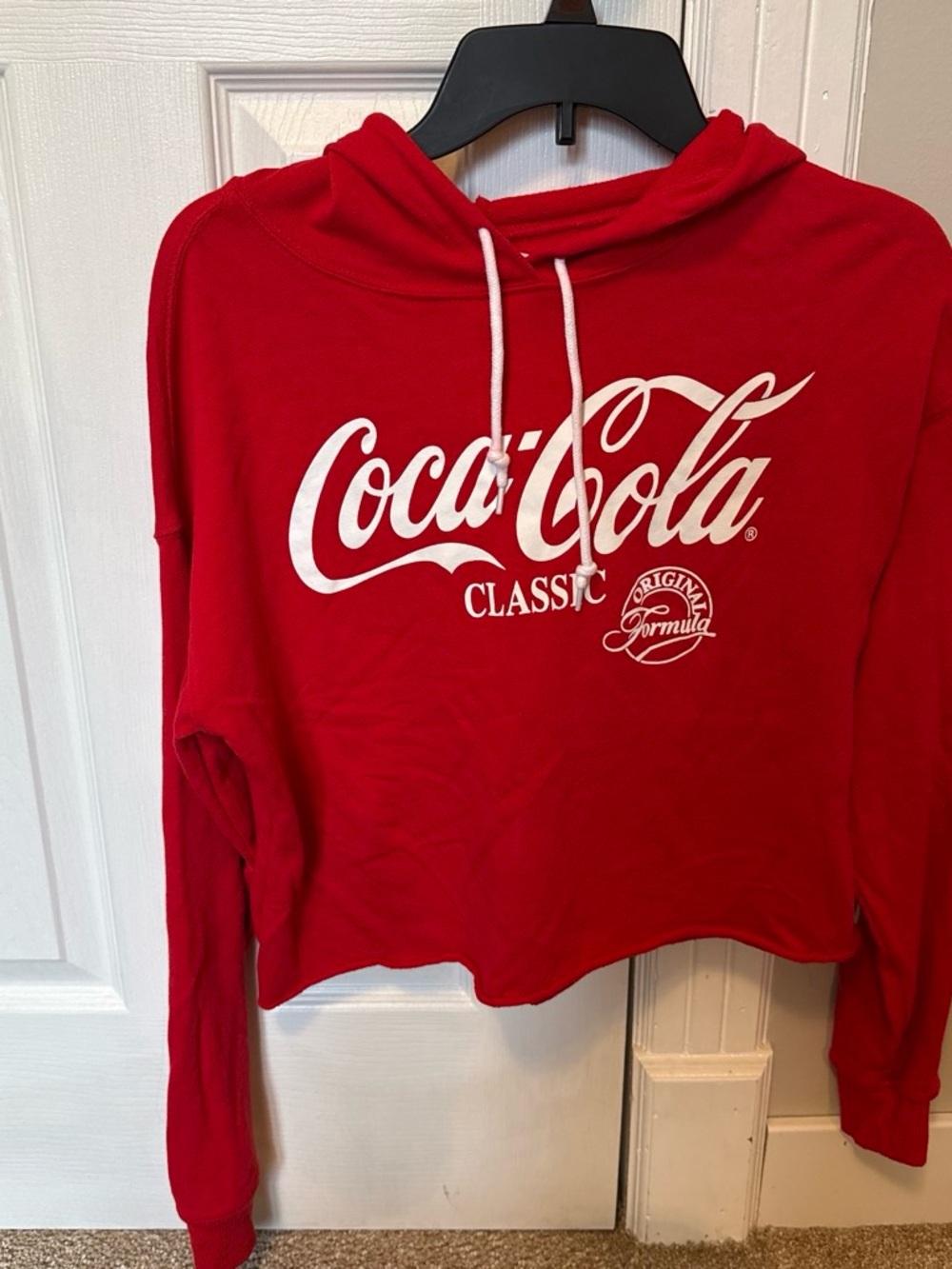 Coca Cola Classic Red Women's Cropped Hoodie